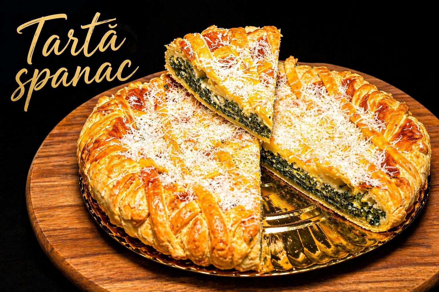 Tartă spanac și ricotta